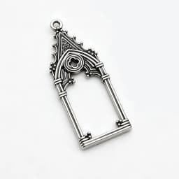3pcs 47*18mm Gothic Vintage Hollow Out Castle Church Pendant Decorative DIY Accessories