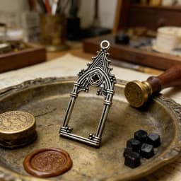 3pcs 47*18mm Gothic Vintage Hollow Out Castle Church Pendant Decorative DIY Accessories