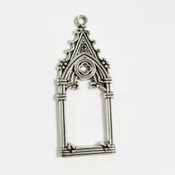 3pcs 47*18mm Gothic Vintage Hollow Out Castle Church Pendant Decorative DIY Accessories