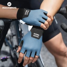 ROCKBROS Cycling Gloves Shock Absorption Bike Gloves Half Finger Seamless Breathable Bicycle Gloves With XRD Palm Pad Gloves