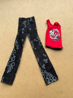 Monster Doll Dress Skirt Pant Jacket Slim Doll Colorful Clothes Red Black Silver Yellow Doll Decors