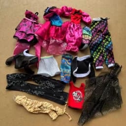 Monster Doll Dress Skirt Pant Jacket Slim Doll Colorful Clothes Red Black Silver Yellow Doll Decors