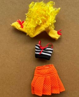 Monster Doll Dress Skirt Pant Jacket Slim Doll Colorful Clothes Red Black Silver Yellow Doll Decors