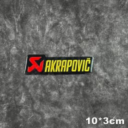For Akrapovic Motorcycle Exhaust Pipe Stickers Metal Aluminum Emblem Decals Bike Muffler Logo Badge Motorbike Accessories