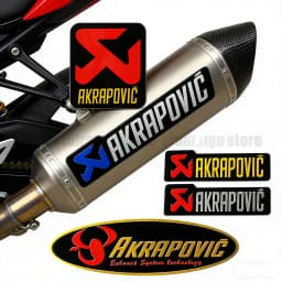 For Akrapovic Motorcycle Exhaust Pipe Stickers Metal Aluminum Emblem Decals Bike Muffler Logo Badge Motorbike Accessories