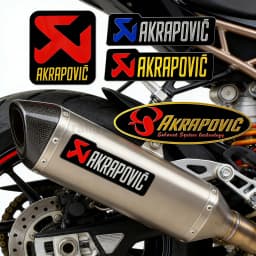 For Akrapovic Motorcycle Exhaust Pipe Stickers Metal Aluminum Emblem Decals Bike Muffler Logo Badge Motorbike Accessories
