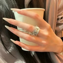 24Pc False Nails with Glue Almond Black Red Gradient Design Detachable Rhinestone Acrylic Fake Nail Long Stiletto Press on Nails