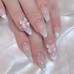 24Pc False Nails with Glue Almond Black Red Gradient Design Detachable Rhinestone Acrylic Fake Nail Long Stiletto Press on Nails