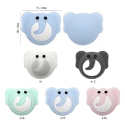 Cute-idea 10pcs/lot Various Styles Silicone Beads Rodent Teeth Care Teething Ring DIY Baby Pacifier Chain Bracelet Gift BPA-Free