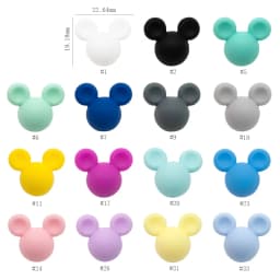 Cute-idea 10pcs/lot Various Styles Silicone Beads Rodent Teeth Care Teething Ring DIY Baby Pacifier Chain Bracelet Gift BPA-Free