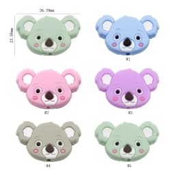Cute-idea 10pcs/lot Various Styles Silicone Beads Rodent Teeth Care Teething Ring DIY Baby Pacifier Chain Bracelet Gift BPA-Free