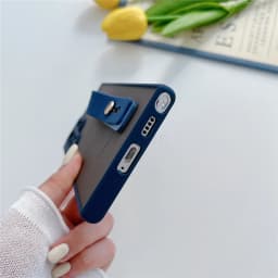 Wrist Strap Stand Clear Matte Case For Samsung S25 S24 S23 S22 Ultra S21 Plus S20 FE Note 20 10 Pro S9 S10 A72 A52 Holder Cover
