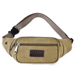 Casual Canvas Waist Bag Unisex Functional Waist Bag Mobile Phone Bag Men and Women Convenient Belt Banana Bag Fanny Pack Men