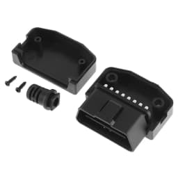 OBD-II L Type 16 Pin Male Connector Wire Sockets Connector Plug with Shell and Screw Fit For Most Car