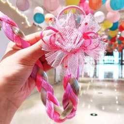 Girls Wigs Unicorn Twist Braids Hair Rope Headdress Children Gifts Princess Kids Elastic Band Rubber Band Headdress Headband