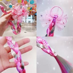Girls Wigs Unicorn Twist Braids Hair Rope Headdress Children Gifts Princess Kids Elastic Band Rubber Band Headdress Headband