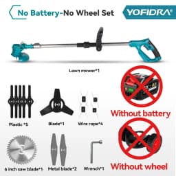 Cordless Electric Lawn Mower Foldable Adjustable Trimmer Efficient Garden Pruning Cutting Power Tools For Makita 18V Battery Pin