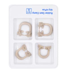 4pcs/set Dental Dam Clips Resin Barrier Clamps Rubber Sectional Matrix Band Molar Clips Autoclavable 134℃