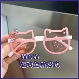Summer Children Cute Kitty Sunglasses Acrylic Bow Outdoor UV Protection Sun Glasses Baby Girls Classic Kids Boy UV400 Eyewear