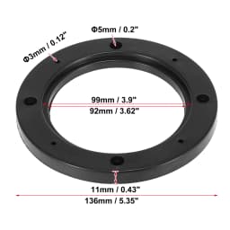 X Autohaux 2-4pcs 4 Inch 5 Inch 6.5 Inch Car Black Hollow Universal Speaker Spacer Mounting Spacer Plate Plastic 120mm ID