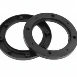 X Autohaux 2-4pcs 4 Inch 5 Inch 6.5 Inch Car Black Hollow Universal Speaker Spacer Mounting Spacer Plate Plastic 120mm ID