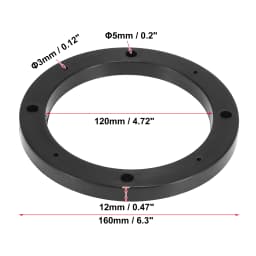 X Autohaux 2-4pcs 4 Inch 5 Inch 6.5 Inch Car Black Hollow Universal Speaker Spacer Mounting Spacer Plate Plastic 120mm ID