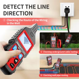NOYAFA NF-826 Underground Cable Tester Wire Tracker LCD Display Cable Locator Detect Wall Electrical Lines Locator Cable Finder