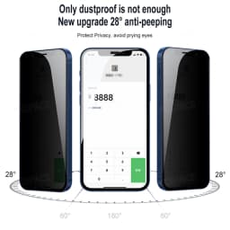 1-3Pcs Dustproof Anti Spy Privacy Tempered Glass for iPhone X XR XS 11 12 13 mini 14 15 16 Pro Max 7 8 Plus SE Screen Protector