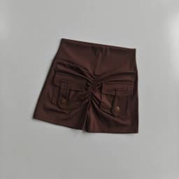 Nude High Waist Peach Hip Seamless Fitness Shorts with Pockets Women's Tight Sports Running Training Dance Hip Lifting Pants