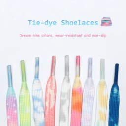 New Tie-dye Non-fading Shoe Laces Casual Shoes Shoelaces for Sneakers Shoe Lace Unisex Flat Boot Laces 120/140/160CM Shoestrings