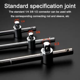 1/4 3/8 1/2 Drive Socket Wrench Extension Sliding T Bar Auto Repair Tool Sleeve Slide Bar Force Applying Rod Pipe Wrench