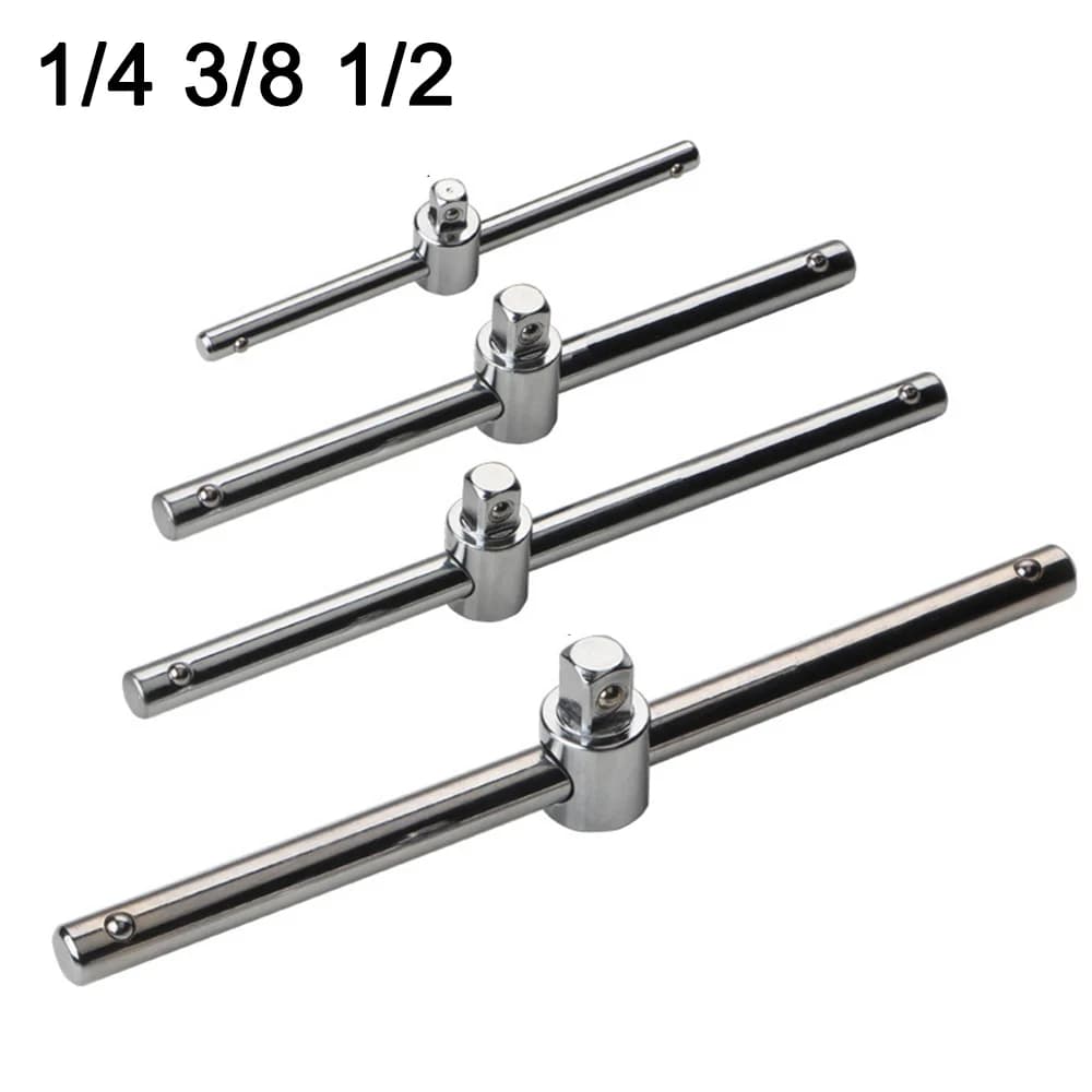 1/4 3/8 1/2 Drive Socket Wrench Extension Sliding T Bar Auto Repair Tool Sleeve Slide Bar Force Applying Rod Pipe Wrench