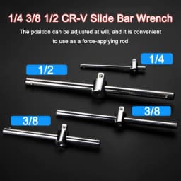 1/4 3/8 1/2 Drive Socket Wrench Extension Sliding T Bar Auto Repair Tool Sleeve Slide Bar Force Applying Rod Pipe Wrench