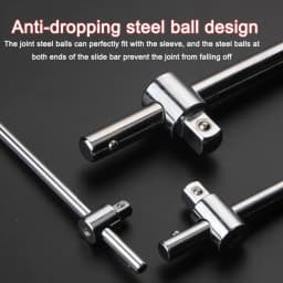 1/4 3/8 1/2 Drive Socket Wrench Extension Sliding T Bar Auto Repair Tool Sleeve Slide Bar Force Applying Rod Pipe Wrench