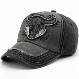 CNTANG Men Bull Head Embroidery Baseball Cap Cotton Vintage Snapback Hip Hop Caps Fashion Casual Hat For Women Summer Brand Hat