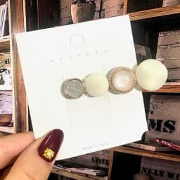 Geometric Handmade Pearls Hair Clips Pin Set For Women Fashion Flower Barrettes Headwear Girls Sweet Hairpins Hair Accessories
