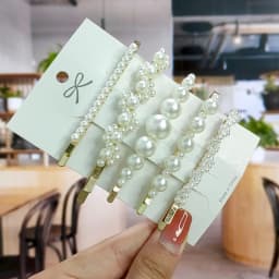 Geometric Handmade Pearls Hair Clips Pin Set For Women Fashion Flower Barrettes Headwear Girls Sweet Hairpins Hair Accessories
