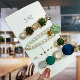 Geometric Handmade Pearls Hair Clips Pin Set For Women Fashion Flower Barrettes Headwear Girls Sweet Hairpins Hair Accessories