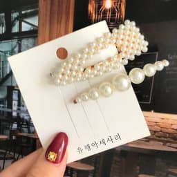 Geometric Handmade Pearls Hair Clips Pin Set For Women Fashion Flower Barrettes Headwear Girls Sweet Hairpins Hair Accessories