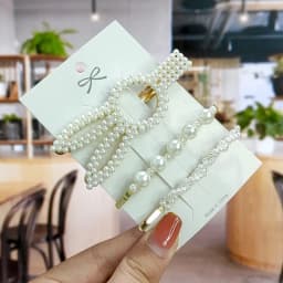 Geometric Handmade Pearls Hair Clips Pin Set For Women Fashion Flower Barrettes Headwear Girls Sweet Hairpins Hair Accessories