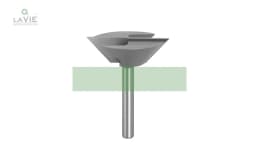 LAVIE 1pc 8mm Shank Dovetail Joint Bottom Cleaning Router Bit Woodworking Engraving Clean Bit Milling Cutter for Wood