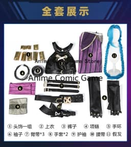 Anime Jinx Arcane Cosplay Costume Crit Jinx Cosplay Loose Cannon Cosplay Outfit Wig Sexy Women Carnival Costume