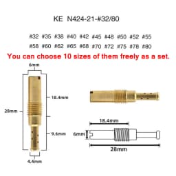 ZSDTRP 10pcs Motorcycle Carburetor M5 Main Jets Slow Pilot Jets For Keihin PWK BD CRS FCR PD PE PJ PWM Carb Parts