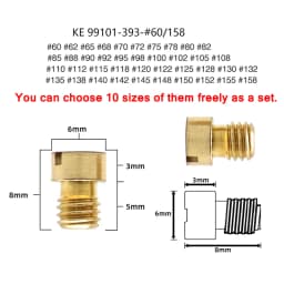 ZSDTRP 10pcs Motorcycle Carburetor M5 Main Jets Slow Pilot Jets For Keihin PWK BD CRS FCR PD PE PJ PWM Carb Parts