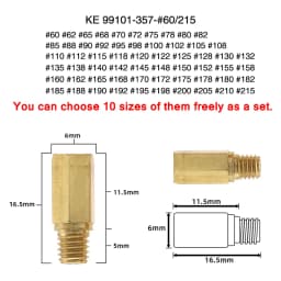 ZSDTRP 10pcs Motorcycle Carburetor M5 Main Jets Slow Pilot Jets For Keihin PWK BD CRS FCR PD PE PJ PWM Carb Parts