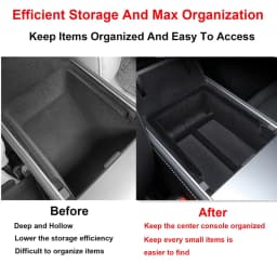 YZ For Tesla Model 3 Model Y 2021-2023 Center Console Organizer Car Tesla Car Armrest Hidden Storage Box Interior Accessories