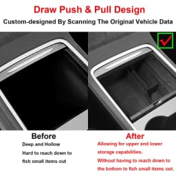 YZ For Tesla Model 3 Model Y 2021-2023 Center Console Organizer Car Tesla Car Armrest Hidden Storage Box Interior Accessories