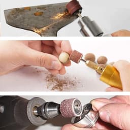 Sanding Drums Kit Sanding Band 1/2 1/4 Inch Sand Mandrels 80/120/180Grit Fit for Dremel Nail Drill Rotary Abrasive Tools