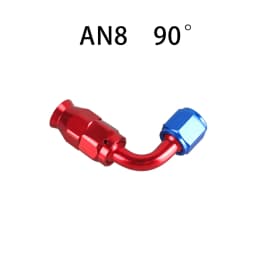 PTFE Oil Fuel Swivel Hose End Fitting AN4/6/8/10/12 Straight 0°/45°/90°/180° Degree Oil Hose End Adaptor Kit Red Blue