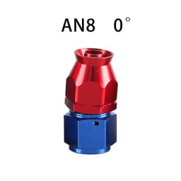 PTFE Oil Fuel Swivel Hose End Fitting AN4/6/8/10/12 Straight 0°/45°/90°/180° Degree Oil Hose End Adaptor Kit Red Blue